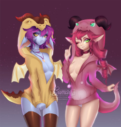 gumae:  Dragon Hoodies! I want one 7u7!!First reward for April, NSFW on my patreon~ 