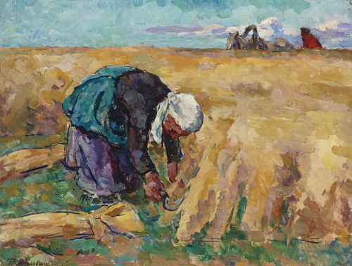 womblegrinch: Petr Petrovich Konchalovsky (1876-1956) - Wheat reapersOil on canvas. Painted in 1923.