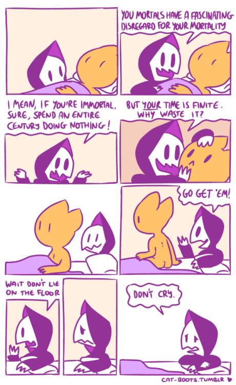 cat-boots:  Death being a great motivator, again! 