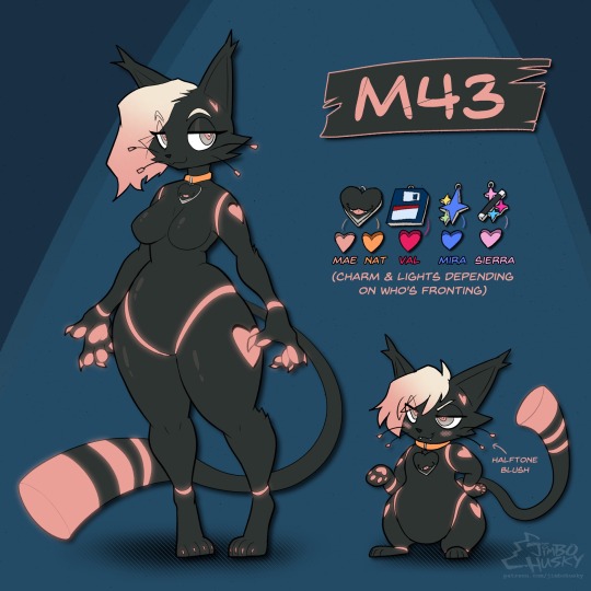 magi-sys:oh yeah, forgot to introduce the new fursona heregot a ref of M43 from @jimbohusky :3 lil systemsona for us. lil funky rhythm robot has a toggle to go between anthro and fat fuck mode