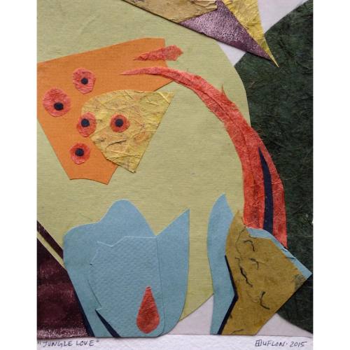 Another Gift Forest Christmas fair handmade paper collage! &ldquo;Jungle Love&rdquo; - 7 x 6