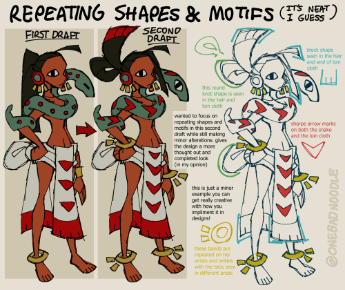  here’s a small character design philosophy that i wanted to share. i try implementing it when