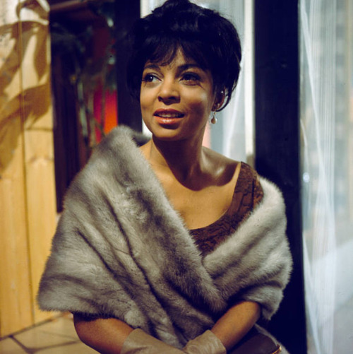 twixnmix: Ruby Dee and Dick Gregory on the set of the British television drama Armchair Theatre in 1966.