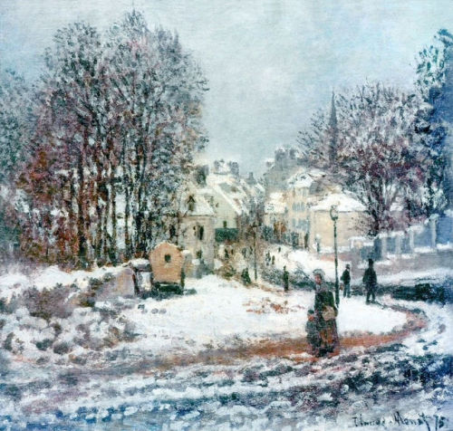 The Grand Street Entering to Argenteuil, Winter - Claude Monet , 1885French, 1840-1926Oil on canvas