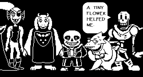 Basically this is when flowey took the souls and took his true form pixel  art