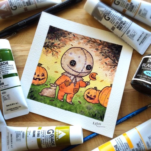 missmichellecoffee:  Inktober Day 4! Continuing the fall vibes with a Sam piece from Trick r Treat! 