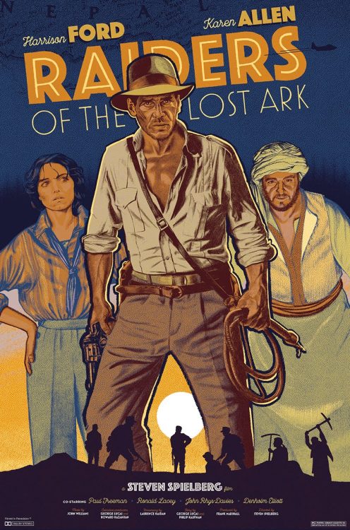 thepostermovement:Indiana Jones Trilogy by Jack Durieux