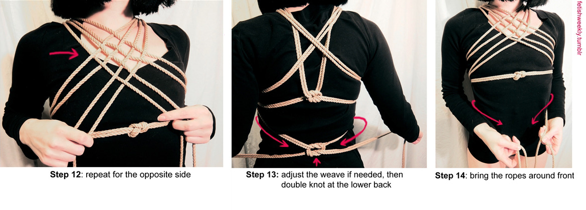 fetishweekly:  fetishweekly:  Shibari Tutorial: Simple WeaveWe also have an Elaborate