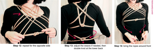 fetishweekly:  Shibari Tutorial: Simple WeaveWe also have an Elaborate Weave version ♥ Always