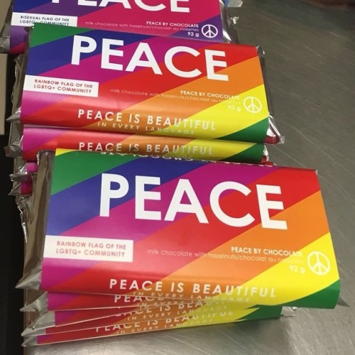 thejusticethatissocial: thejusticethatissocial: You can buy Peace by Chocolate’s Pride Bars he