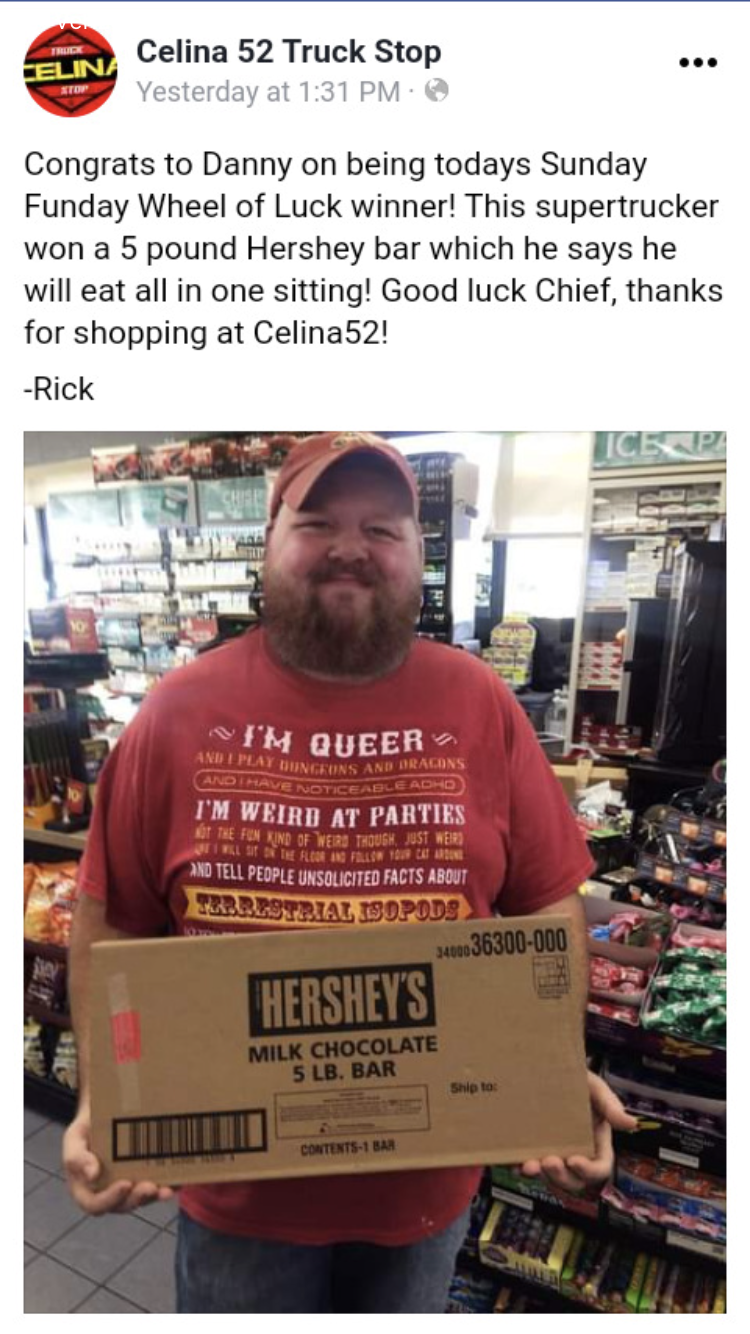 draconym:Good morning to Danny and his five pound chocolate bar only