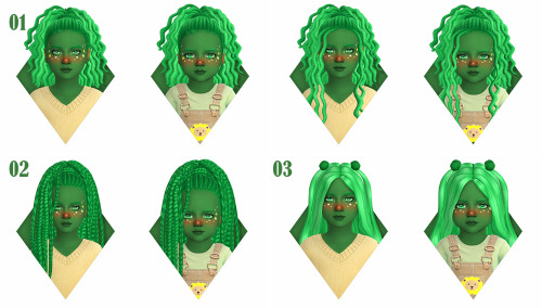 Hair Conversions by @dbasiasimbr in Jewl Refined pt 2Recolor of Daija Dreads Hair (2 versions), Lond