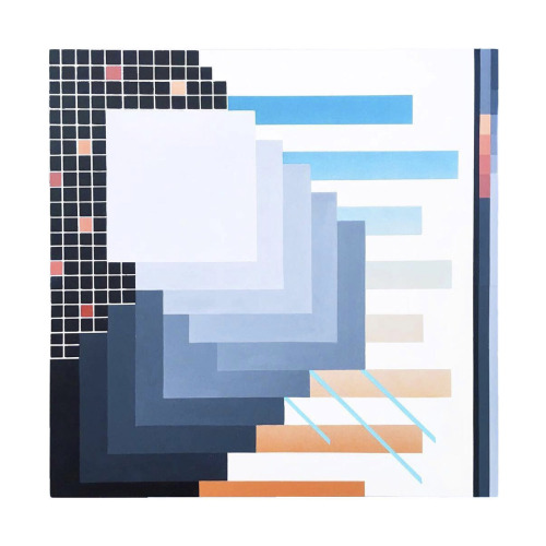 Loading&hellip; | ILL.DES Latest series exploring abstract minimalism • 12x12” • Acrylic/Aerosol on 