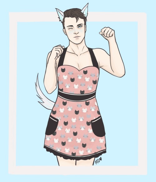 marndraws:NYAH~Ok so someone sent me an ask of Nines in this apron and now the ask is gone, so if th