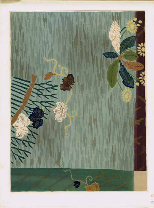 ukiyoecosmos: 1927, The original japanese antique woodcut print, kimono design.