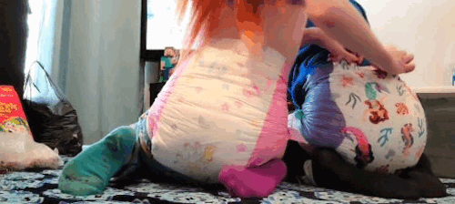 When Your Diaper Sis Checks Your Diaper And Teases You For Being Stinky But Your Not Only One That Made
