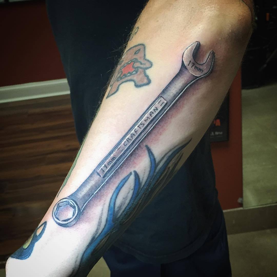 Good ol Bent Rod and Wrench tattoo