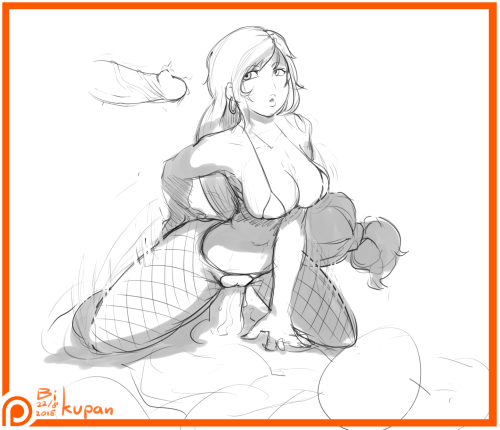 thebikupan:  Patreon sketch request Tifa working some overtime as a prostitute. 