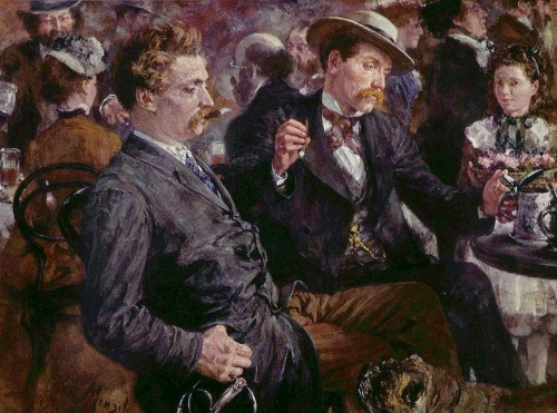 Adolf Friedrich Erdmann von Menzel: At the Beer Garden (1883)