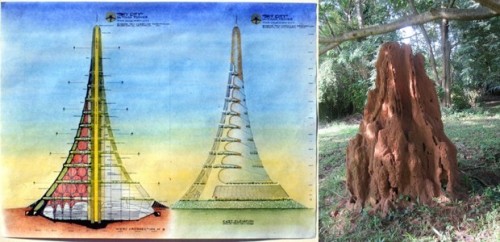 Modeled after African termite mounds, the Ultima could house around one million inhabitants.The Visi