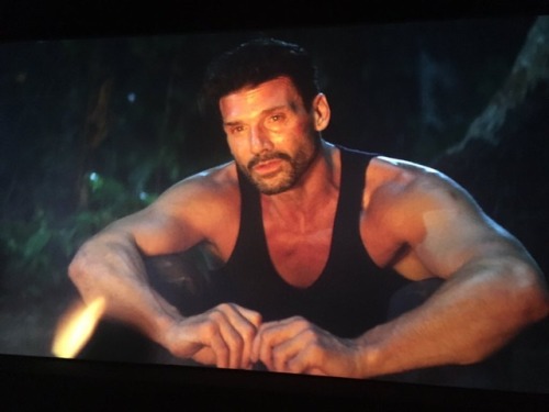 libertinem:Frank Grillo in Beyond Skyline. The marshmallow roasting around the campfire scene.