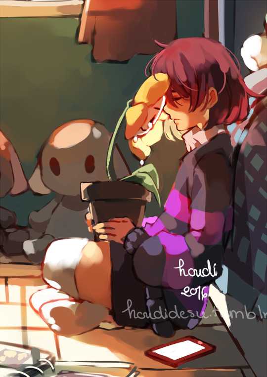 houdidesu:  Mourning. This started out as “hey I kinda want to draw Frisk’s room”