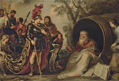 ucdeleeuw:Diogenes &amp; Alexander the Great  And when that monarch addressed him with