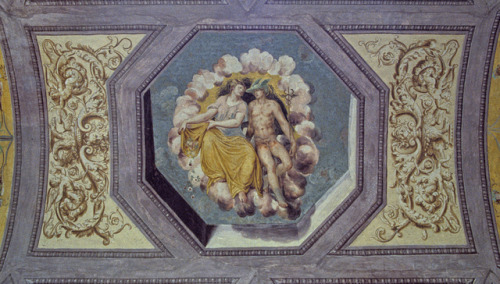greekromangods: Ceiling Painting: Hermes and Persephone (or Mercury and Proserpina) Around 1550 Vene