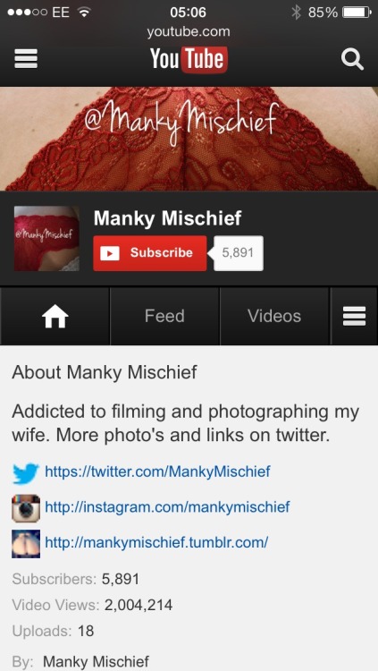 Mankys You Tube channel hits 2,000,000 views! http://www.youtube.com/user/t666189?