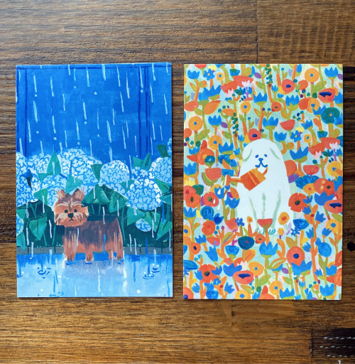 If you want a set of Doggust postcards you can now find them in my store! Send some mail to your dog