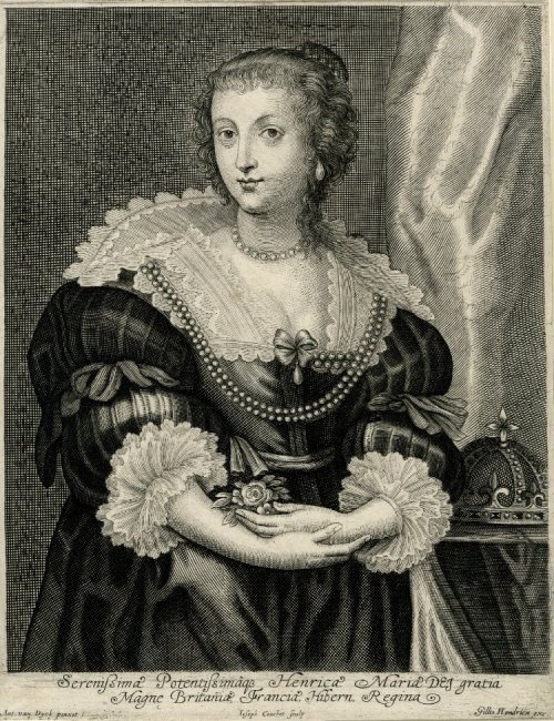 Henrietta Maria By Antoine Couchet, after Anthony van DyckEngraving, 1640 - 1655