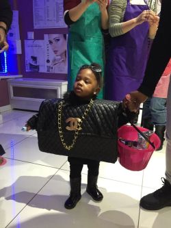 ordinarychin:  In the nail salon yesterday, young Chanel bag came through and killed the game. Only in Harlem. 