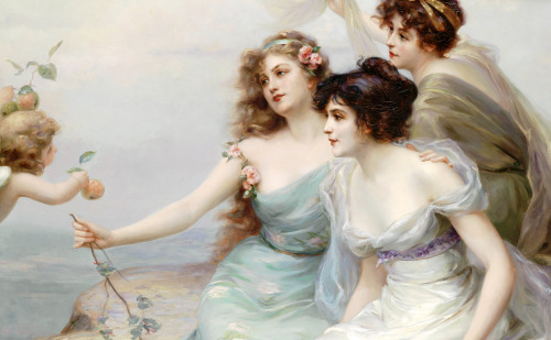 nellgwyne:  picture game: top 6 works of favorite artists asked by: hecatepoole The Progress of Love: The Lover Crowned - François BoucherBirth of Venus - Sandro BotticelliWater Lilies - Claude MonetThe Three Graces - Edouard BissonThe swing - Jean-Honoré