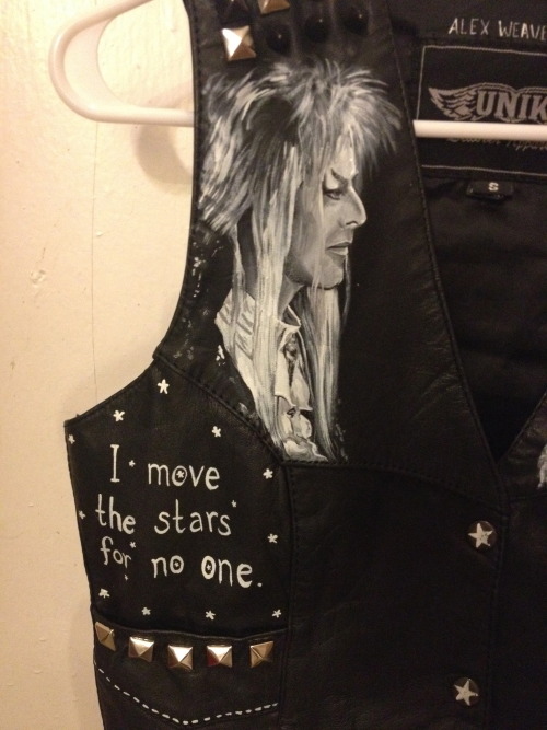 thegothicalice:  New leather vest I bought, then proceeded to stud and paint. I may or may not have a problem.