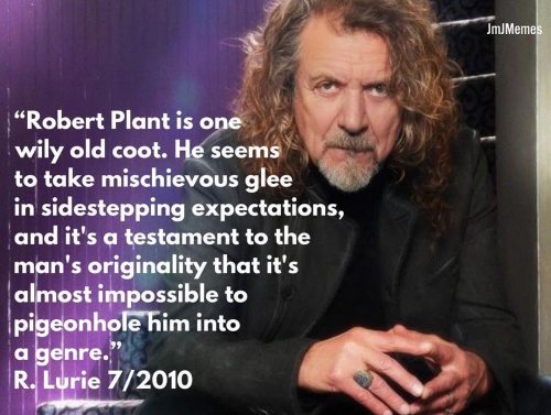 Quote from July 2010 Blurt concert review by Robert Lurie (full review is found on my PLANT website 