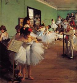 artist-degas: The Dance Class, 1874, Edgar