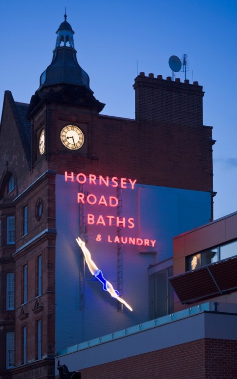 loveoflondon: Hornsey Road Baths (now converted into apartments) in Hornsey, Borough of Haringey.