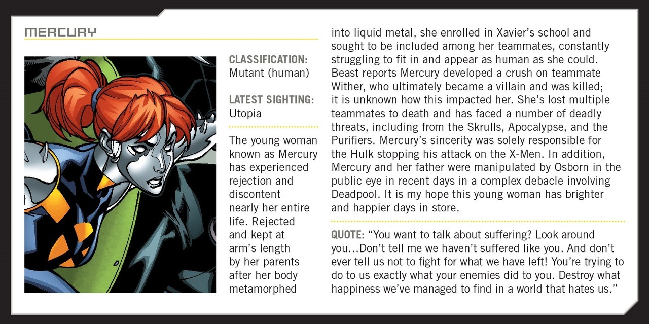 dallasgibson: newx-menfan:  oxymitch:   The New X-Men dossier files according to