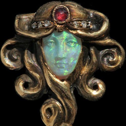 Art Nouveau jewelry by Wilhelm Lucas von Cranach (1861-1918).  