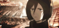 netamashii:  mahuffy:  tae-woo:  “Defend your boyfriend” (Eren)  THIS WAS SO FUCKING OUT OF CHARACTER. wHY DOES THE ANIME DO THIS? manga!Mikasa would never blush or anything omfg is this serious… YOU KNOW WHAT SHE WOULD DO. SHE WOULD FUCKING KEEP