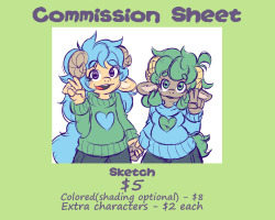 mintsheep:  Updated my commission sheet~