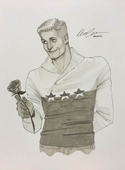 kristaferanka:Date night. Bucky by me. Steve by kevinwada