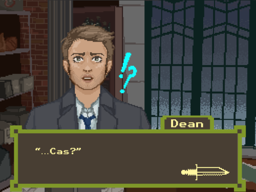 Scene From Supernatural S11e11 Into The Mystic Redone In A Pixel Art Rpg/visual Novel Style! I Can Only