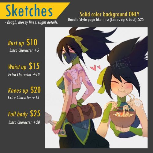 aleriydraws: Hello everyone! Once again I’m open for digital commissions! ❤️ (These commission