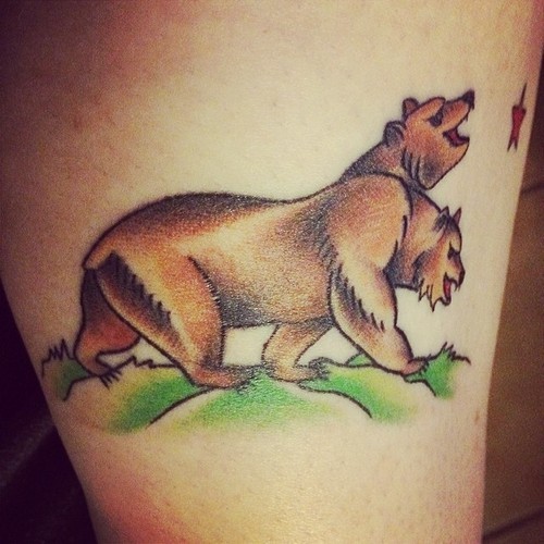 1337tattoos:  I thought what was the best way to combine my love for my birth state of California and my love the the NCR in the Fallout series   submitted by http://megan-e-pearson.tumblr.com 