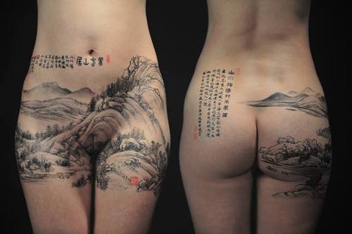 bae-cement:  helakui:  yungkawaiiinigga:  how im sposed to beat the pussy up now im too interested in the aesthetics of the art  wow, what a work of art though  This is one of the most beautiful tattoos I’ve seen yet, dear lord. 