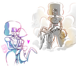 juniperarts:  Doodle dump of various SU pairings I like. I guess these are my contributions to the bombs for each.  