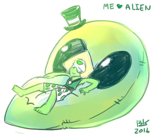 benko-th:    peridot I’m sleep. good night. have stuffed alien, so cute. lol     