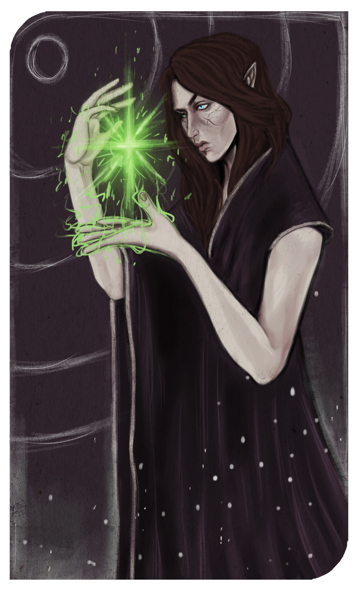 A tarot commission I’ve recently finished of an Inquisitor named MarianConcept