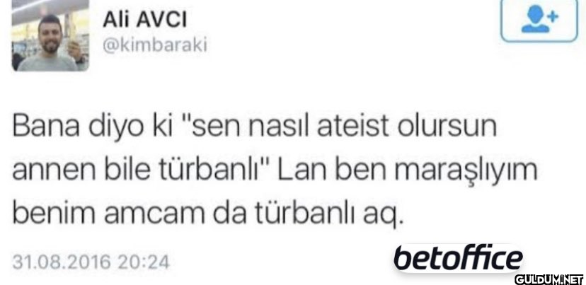 Ali AVCI @kimbaraki Bana...